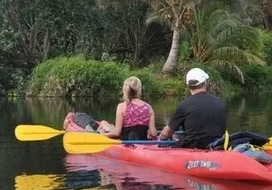 Guided kayak adventure to Wailua River’s secret waterfall