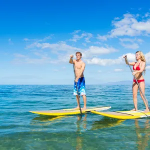 Paddleboard rental available for hourly water adventures