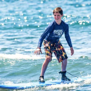 Private one-on-one surf lesson with instructor in ocean