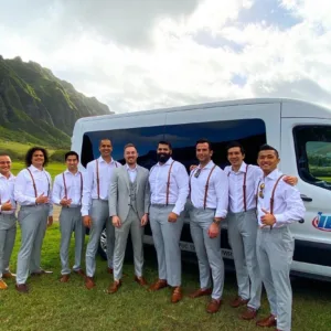 Private yacht cruising along Kona coastline at sunset
