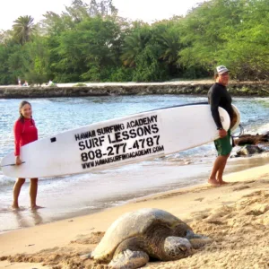 Standup paddleboarding lesson on calm island waters