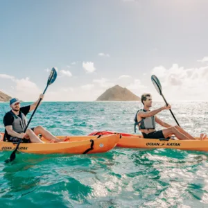 Self-guided kayak trip around Mokulua Islands Oahu
