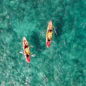 Guided kayak tour exploring Popoia Island and Kailua Bay