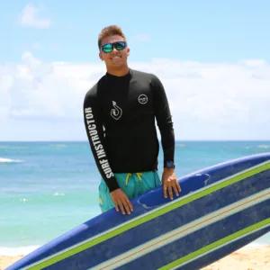 Surfboard available for hourly rental on Kauai Island