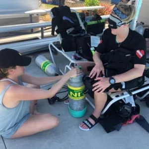 Experienced divers enjoying an advanced scuba buddy course