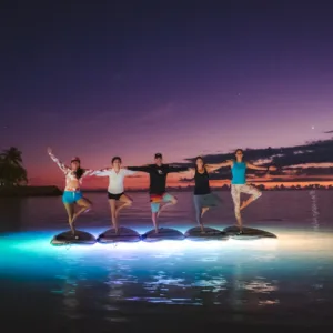 Evening island tour showcasing glowing night scenes