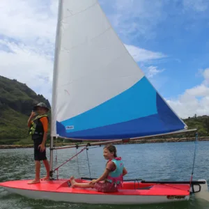 Young campers learning basics during spring break camp
