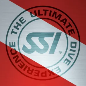 Student practicing scuba skills underwater during SSI course