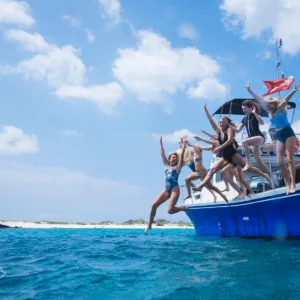 Private charter boat docked ready for online booking