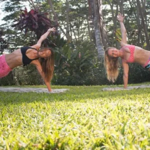 Private yoga session held in peaceful outdoor setting