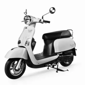 Classic-styled 125cc scooter parked outdoors