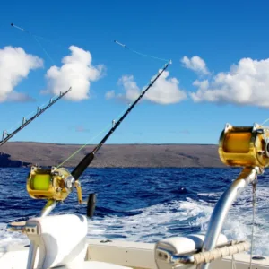 Fishing boat named Maori Warrior on Kauai waters