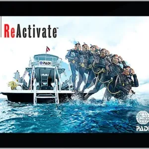 Diver practicing skills in pool training session