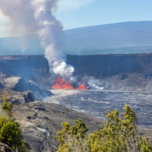 Cruise guests visiting Big Island volcano and beaches