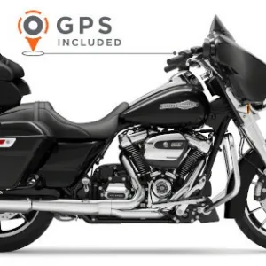 Harley Davidson Street Glide touring edition motorcycle on Lahaina road