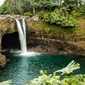 Volcanic steam vents emitting clouds of steam