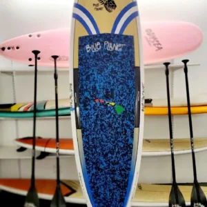 Blue Planet 9'6" Neptune paddleboard on ocean surface